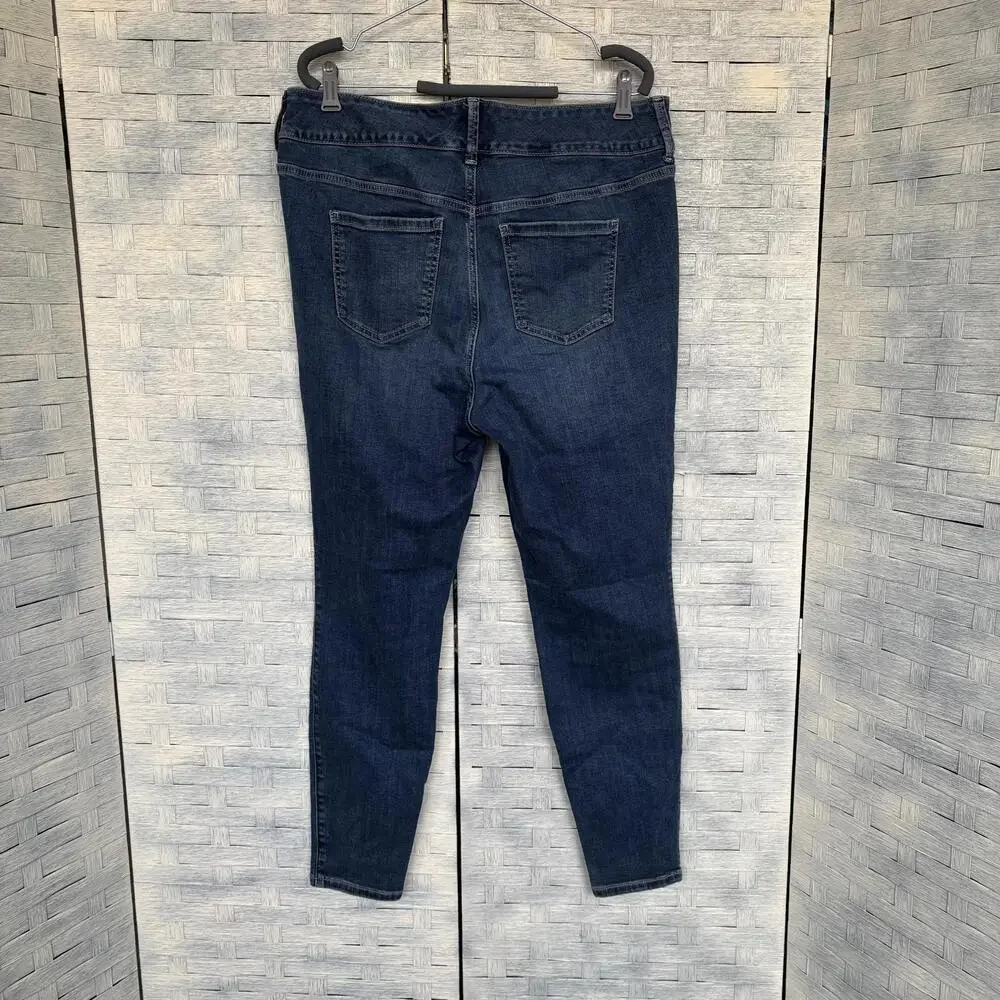 Torrid Jeans 16R Dark Wash High Rise Skinny Fit Button Fly Denim‎ - Picture 3 of 8